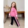 Zateplený komplet HAPPY GIRL jesen25 - ružová - 5/6 r.
