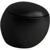 LAUFEN IlBagnoAlessi závesné WC Rimlesss hlbokým splachovaním, 390 x 585 mm, matná čierna, H8209717160001