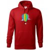 Teplovzdušný balón v oblakoch - Mikina pánska Cape s kapucňou - 3XL ( Červená )