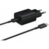 EP-TA800EBE + EP-DA705BBE Samsung USB-C Cestovní nabíječka Black (OOB Bulk)