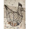 Clayre & Eef Hnedý drôtený dekoračný košík sliepočka Chicken - 37*16*32 cm - Clayre & Eef