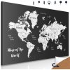 Obraz na korku moderná mapa v čiernobielom prevedení