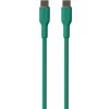 PURO Soft nabíjací a dátový kábel USB-C / USB-C pre iPhone / iPad / AirPods - 1,5 m - tmavo zelený PUUSBCUSBCICONDKGRN