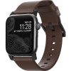Nomad Leather Strap pre Apple Watch Series 1/2/3/4 42/44 mm, Hnedá/čierna NM1A4RBM00