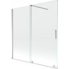 Mexen Velar vaňa zástenka 2-krídlová zasúvacia 160 x 150 cm, transparentná, chróm - 896-160-000-01-01