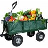 Záhradný vozík HÖGLER 100 l / 400 kg s plachtou (Univerzálny záhradný vozík, fúrik a prívesný vozík s vyberateľnou plachtou pre jednoduchšiu prepravu materiálu)