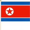 Severná Kórea vlajka malá (Vlajka KĽDR na tyči, rozmery vlajky: 45x30cm)