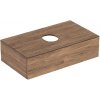 Geberit VariForm - Umývadlová skrinka, 90x51x24 cm, 1 zásuvka a zápachová uzávierka, orech 501.168.00.1