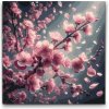 Vymalujsisam.sk Maľovanie podľa čísiel - Kvety sakury Veľkosť: 50x50cm, Rám: Na kartónovej doske