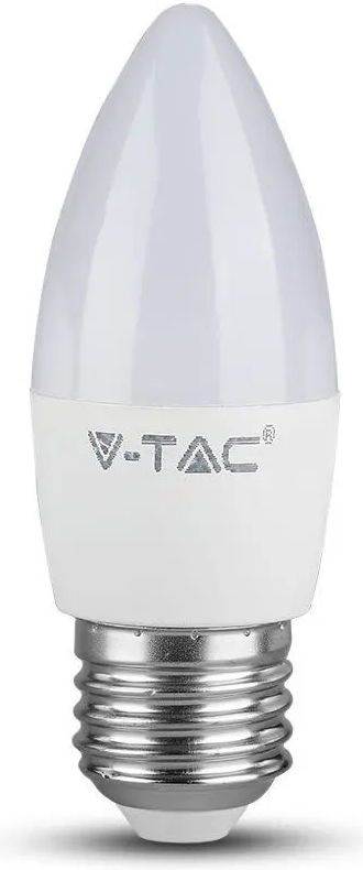 V-TAC E27 LED žiarovka 4,5W, 470lm, sviečka Teplá biela 3000K