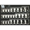 Hlavice zástrčné, Torx T10-T50, Inbus H6-H19, XZN M4-M18, extra krátké, sada 28 dílů, Welzh (Welzh Werkzeug)
