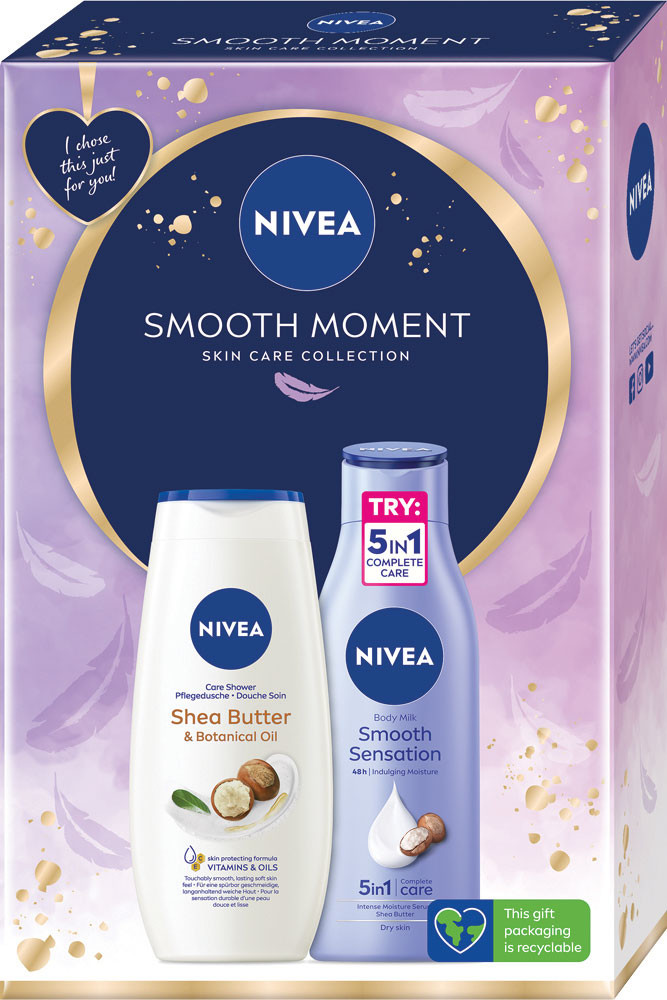 Nivea Body Smooth Sprchový gél 250 ml + telové mlieko 250 ml