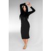 Šaty s dlhými rukávmi SOFT QUEEN BLACK Veľkosť: XL