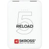 Skross Powerbank Reload 5, 5000mAh, 2x 2A výstup, microUSB kábel, biely