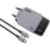Nabíjačka do siete UGREEN Nexode Pro 65W GaN, 2x USB-C, 1xUSB-A (25871) strieborná