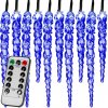VOLTRONIC Vianočné cencúle, 40 LED, modré, ovládač
