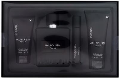 Mauboussin Pour Lui In Black sada parfumovaná voda 100 ml + parfumovaná voda 20 ml + sprchovací gél 90 ml + sprchovací gél 50 ml