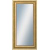 DANTIK - Zrkadlo v rámu, rozmer s rámom 50x100 cm z lišty KŘÍDLO veľké zlaté patina (2772)