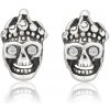 Sam's Artisans Náušnice King Ghost Head chirurgická oceľ INM049 +Darčeková krabička zdarma +Silikónová ochranná zarážka zdarma