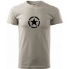 Army hvězda - Klasické pánske tričko - 2XL ( Ľadovo sivá )