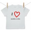 Boodyy Tričko s krátkym rukávom I love mamku a ocka 74 (6-9 mesiacov)