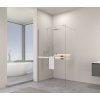 Erga Paris, sprchová zástena Walk-In 50x200 cm s poličkou a vešiakom na uteráky, 8mm číre sklo, chrómový profil, ERG-V02-PARIS-050x200-CL-CR-BAR