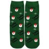 Vianočné ponožky s veselým Santom 35-38 zelená