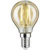 Paulmann 28711 LED En.trieda 2021 F (A - G) E14 kvapkový tvar 2.6 W = 26 W zlatá (Ø x v) 45 mm x 78 mm 1 ks; 28711