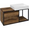 SAPHO SKARA skrinka pod umývadlo 100x49,5x46,5cm, čierny mat/dub Collingwood CG004-1919