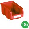 Allit Plastový box COMPACT, 102 x 100 x 60 mm, 18 ks, červený