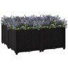 VidaXL Kvetináč 80 x 80 x 38 cm plast čierny