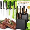 Fiskars Bambusový blok s pěti noži černý 1057554