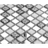 Sklenená mozaika Englass 30 x 30 cm, odtiene sivej a striebornej