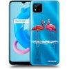 Picasee silikónový prehľadný obal pre Realme C11 (2021) - Flamingos pár