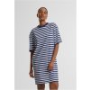 Urban Classics Women's striped dress oversized white/navy blue