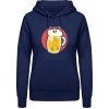 AWDis Hoodie Mikina - Dizajn - Smrtka v Pive - Oxfordská modrá - XS - Dámske