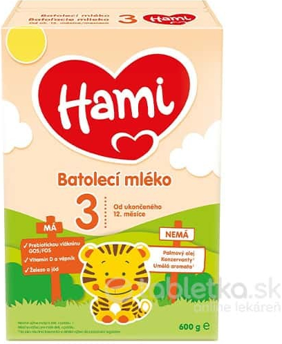 Hami 3 s příchutí vanilky 600 g