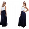Fashionweek Dlhá letni sukňa z vzdušného materialu MAXI MF5 / M266 Farba: námornícka modrá, Veľkosť: Universal