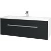 Dreja Umývadlová skrinka ASTON SZZ 120 - N01 Biela lesk / Úchytka T03 / L03 Antracit vysoký lesk
