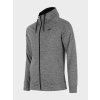 4F H4L22-BLMF350 COLD LIGHT GREY MELANGE Pánska mikina US XXL LIGHT GREY MEL