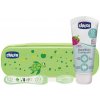 CHICCO Set zubná kefka a pasta s fluórom v puzdre Always Smiling zelená 12m+ 07533.30