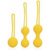 Shots Loveline Kegel Ball Exercise Set Lemonade Yellow, Sada 3 silikónových vaginálnych guličiek s priemerom 2,9–3,4 cm