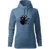 Bicie bubeník - Mikina dámská Cape s kapucí - M ( Denim )