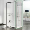 Ravak Pivot Bočná pevná stena 90 cm, transparentná čierna PPS-90 90G70300Z1