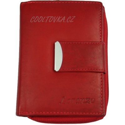 Dámská kožená peněženka Loranzo 408 červená