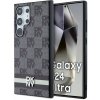 DKNY HC PU Checkered Pattern W Printed Stripes Samsung Galaxy S24 Ultra 5G S928 ružové DKHCS24LPCPTSSK