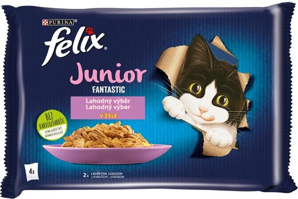 FELIX Junior Fantastic lahodný výber v želé 4 x 85 g