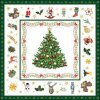 Servítky Christmas Evergreen White - veľké, 33 x 33 cm - Ambiente Europe BV