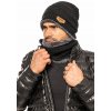 Fashionweek Pánska súprava čepice + komín s kožešinou BE01 Čierna