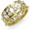 Guess pozlátený prsteň s kvetinami Wild Flower JUBR05499JWYG